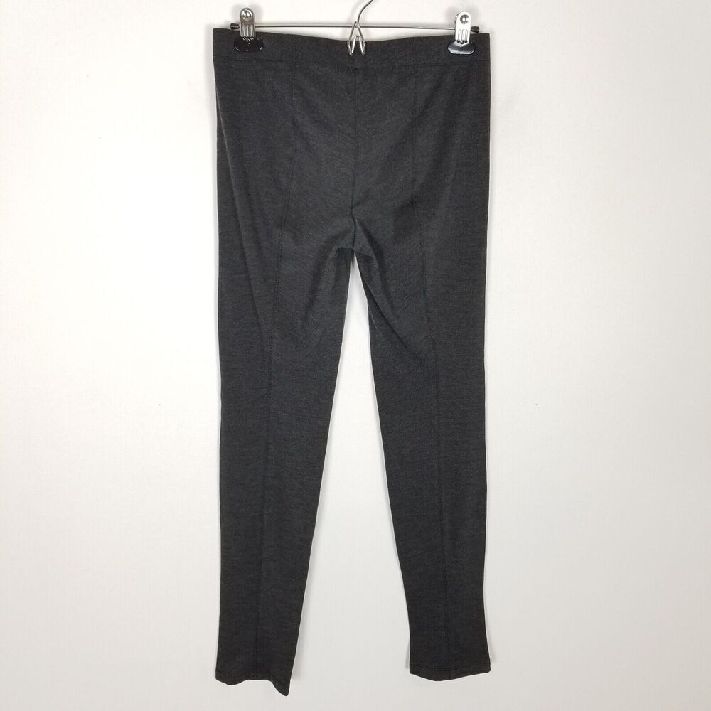 Vince Women Knit Ponte Ankle Pants Sz‎ L Gray Skinny Office Casual Pull On - Picture 3 of 7